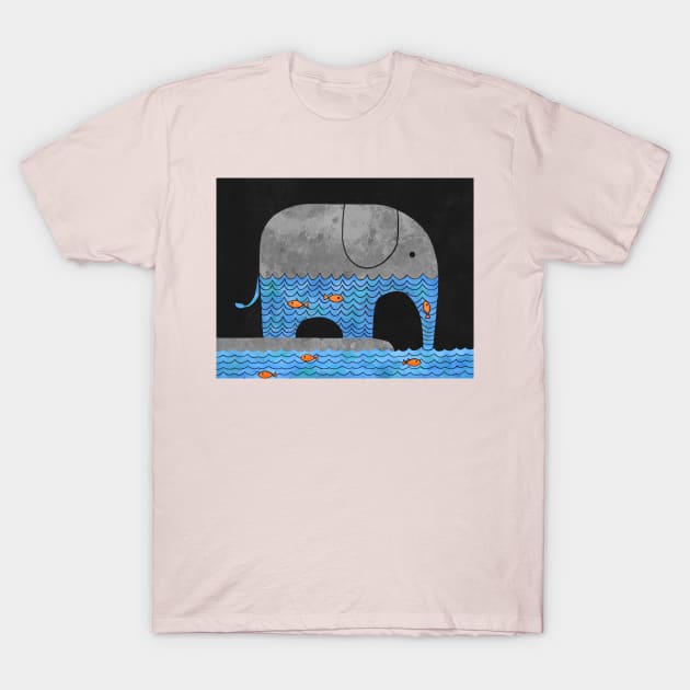 Thirsty Elephant T-Shirt by Terry Fan